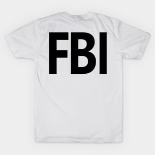 FBI Shirt BACK Print Black T-Shirt